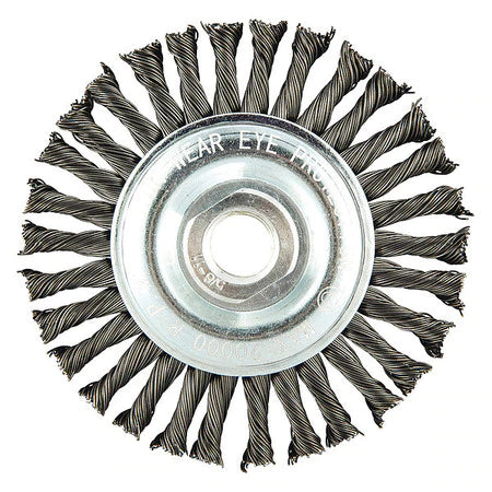 Wire Wheel Brush, Twisted, Carbon Steel